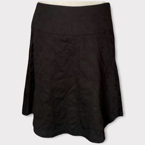The Limited Womens Size 4 Black Embroidered Textured A Line Knee Length